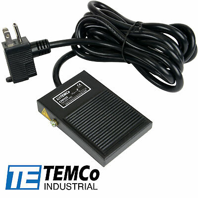 Temco Industrial Foot Switch Spst No Electric Power Pedal Momentary 10ft Plug